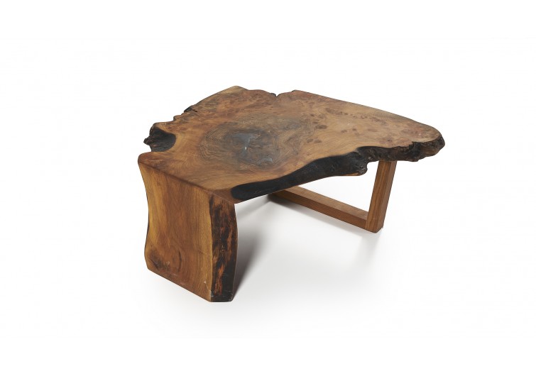 Комплект журнальных столиков Davi из натуральной древесины грецкого ореха. 
