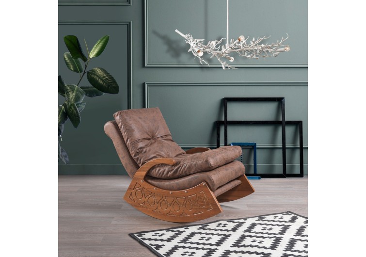 Кресло-качалка в коричневом цвете Flex 