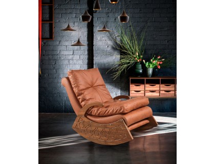 Кресло-качалка в карамельном цвете Flex