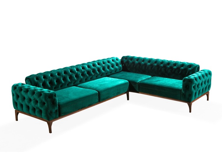 Угловой диван в стиле Капитоне Sezen 