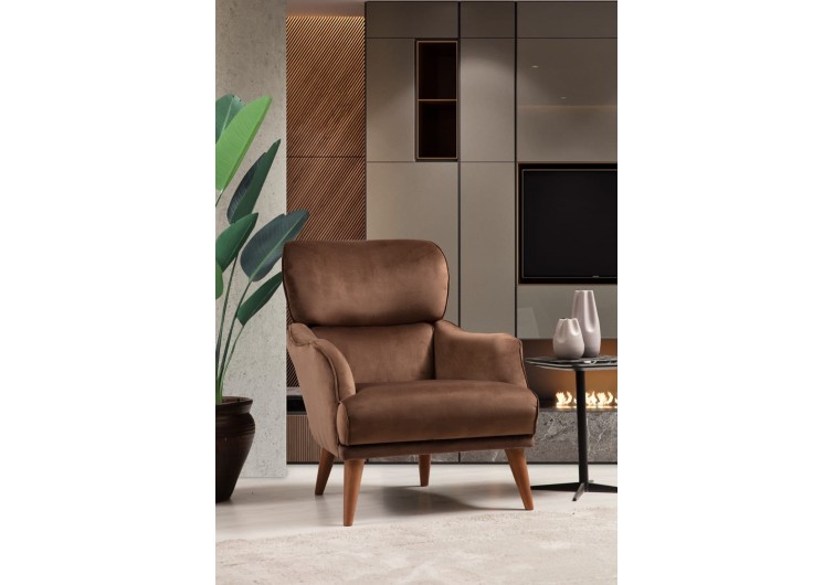 Кресло Milas  в коричневом цвете. 